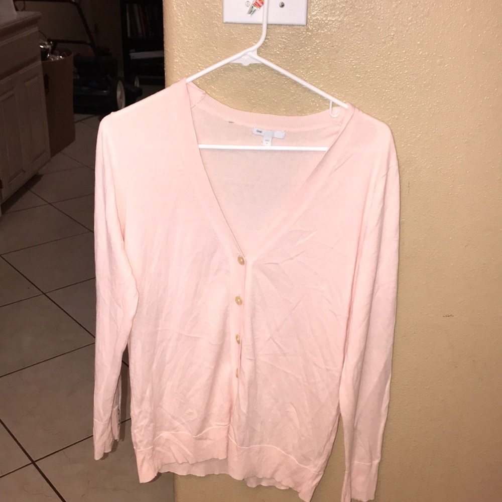 Pink long sleeve sweater (L)